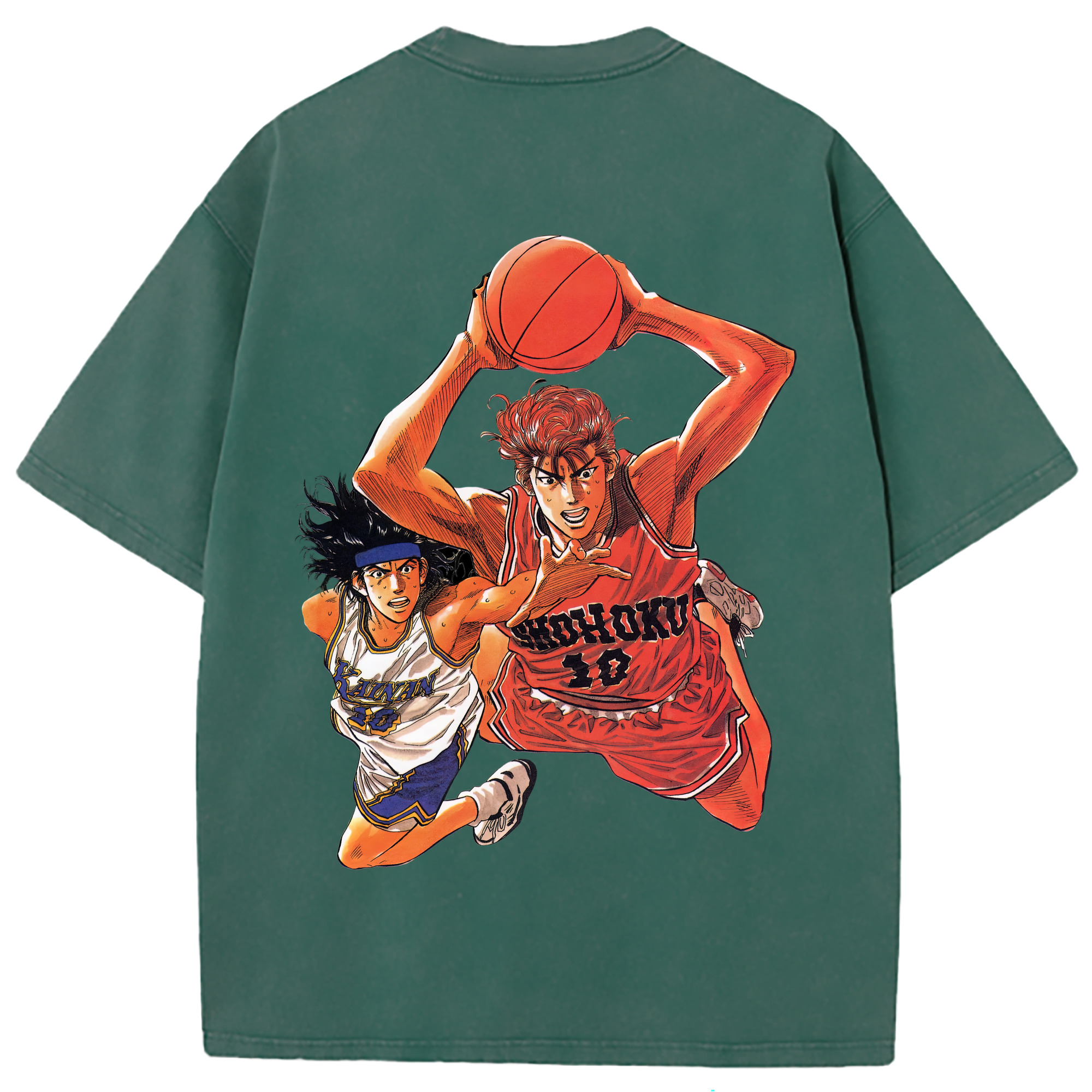 （画像用） SLAM DUNK／スラムダンク 綿100% ヴィンテージ風 半袖Tシャツ（背面プリント）